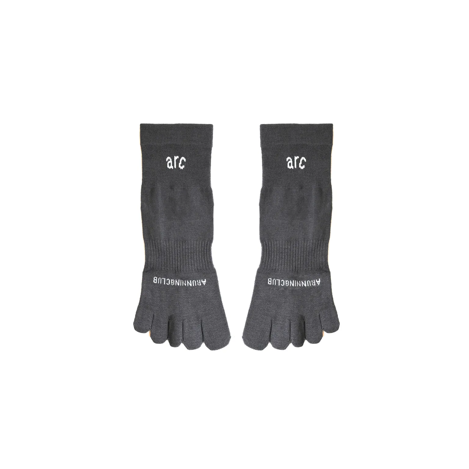 Run Toe Quarter Socks – Grey
